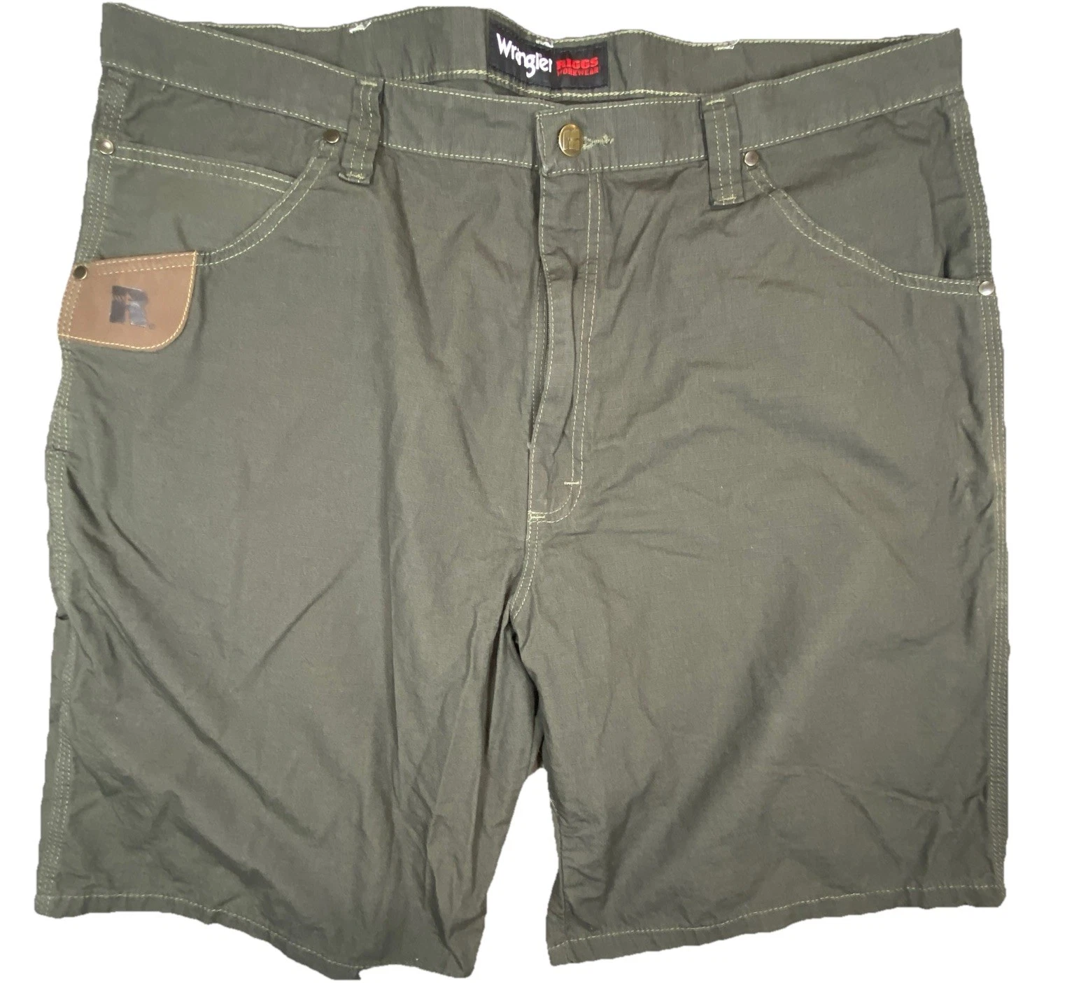 Wrangler Riggs Shorts Men 42 Brown Cargo Ripstop Utility Fishing Hunter Workwear