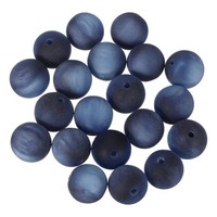 20 Stk Acryl Runde Perlen 16Mm Lose Perlen FüR Schmuckherstellung Sternenblau
