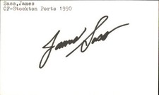 James Sass Signed 3x5 Index Card Cut  Autograph Den