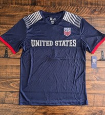 Icon Sports U.S. Soccer USMNT Game Day Soccer Poly Shirt Navy Men’s Size Small