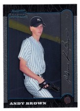 1999 Bowman Chrome Andy Brown Rookie Card #130 **NM-MT** New York Yankees. rookie card picture