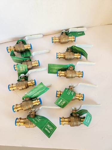 PROCURU 10-Pack 1/2 Inch Press Copper Ball Valve, Heavy Duty Brass
