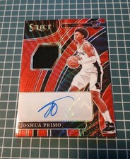 🔥 2021-22 Panini Select #RJ-JPR Joshua Primo Rookie Jersey Auto Red Waves 🔥 