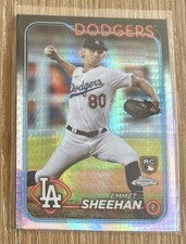 2024 Topps Chrome Emmet Sheehan Rookie Prism Refractor #221 - RC - Dodgers 