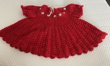 Vintage Handmade Crochet Baby Dress