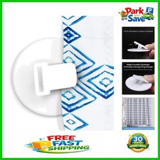 Shower Curtain Clips - 4 PCS Windproof  Self Adhesive - Easy Installation