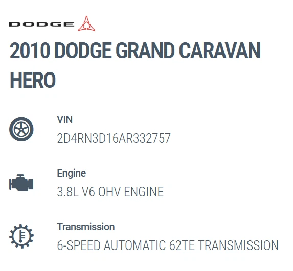 Interruptor de nodo de encendido Dodge Grand Caravan 2009-2010 con llave y VIN 68210156AB OEM Foto 3 de 4