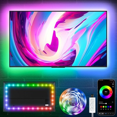 KSIPZE LED Lights for TV, 16.5ft TV led 16.5FT 45''-75'' Multicolor 