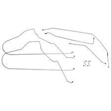 1997-2005 Buick Century Mid Chassis Brake Line Set Models With ABS OE Steel