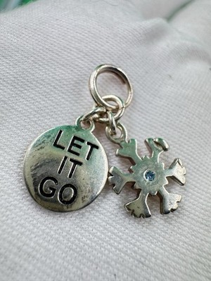 DISNEY FROZEN ''LET IT GO'' Sterling Silber 925 SCHNEEFLOCKE CHARM RL Italy