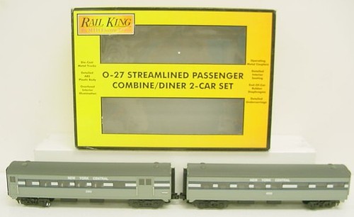Juego de pasajeros combo/comedor aerodinámico MTH 30-6024 O NYC RailKing O-27 (juego de 2) | Zustand: Used