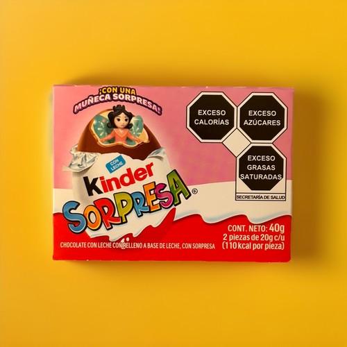 1-Pack Kinder Surprise Chocolate Eggs 2pc Boxes 20g Eggs Girl Dolls