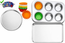 Pan Set Compatible with Easy Bake Ultimate Oven  Includes Cupcake Liners THAT W