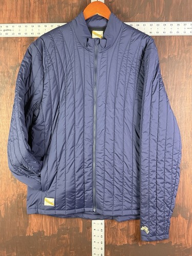 Tracksmith Harbor Puffer Jacket Lightweight Activewear Navy Blue Mens XL EUC
