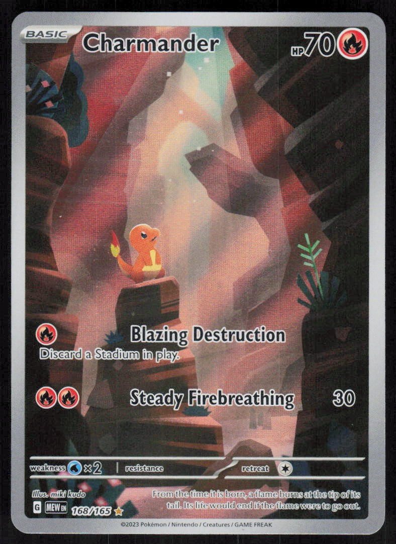 Charmander 168/165 Illustration Rare 151 Pokemon Holo Near Mint