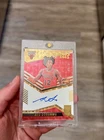 2021-22 Donruss Elite Ayo Dosunmu Pen Pals GOLD Rookie Auto /10 On Card