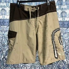 Vintage Y2K Quicksilver Eddie Aikau Commemorative Board Shorts Mens 34 Geometric