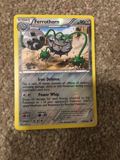 Pokemon FERROTHORN 73 98 COMMON NM CARD EMERGING POWERS EBay