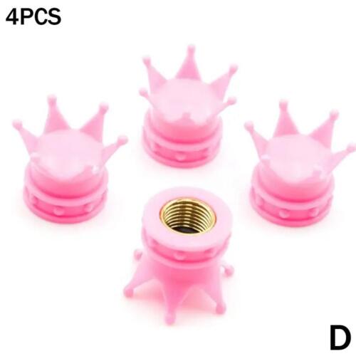 `Kings Crown Tire Valve Caps - Set of Four - Gold, SIlver or Black - Universal, - Picture 27 of 28