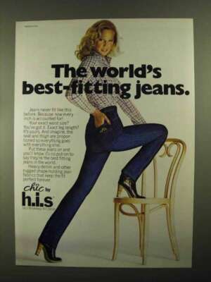 1981 h.i.s. Chic Jeans Ad - World's Best-Fitting