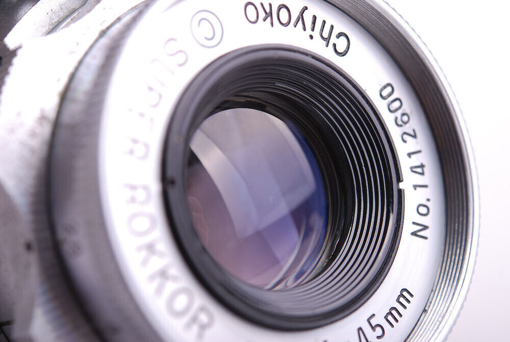 Ex+ Minolta Chiyoko Super Rokkor 45mm f/2.8 Silver Lens Ex+ Minolta Chiyoko Super Rokkor 45mm f/2.8 Silver Lens