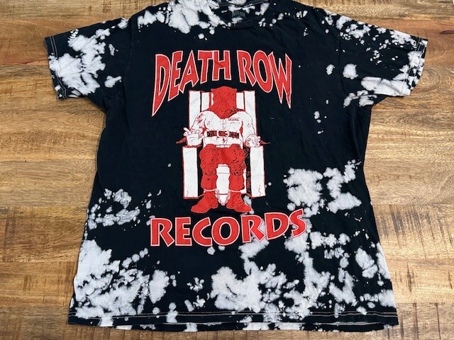 FILA Death Row Records Ripple Junction T Shirt Uomo Grande Tie Dye Grigio Nero Rosso L