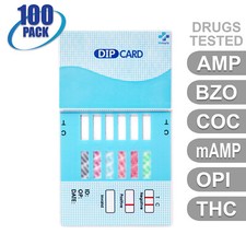 NEW Mintegrity Drug Test 6-Panel Dip Card Urine Home Kit 100-Pack MI-WDOA-264