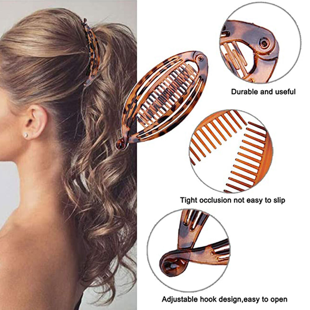 12PCS Banana Clips for Thick Hair Women Thin Ponytail Holder Combs
