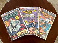 Night Glider #1 & Satan's Six #1 & #3 (Topps 1993) Jack Kirby w/ Trading Cards