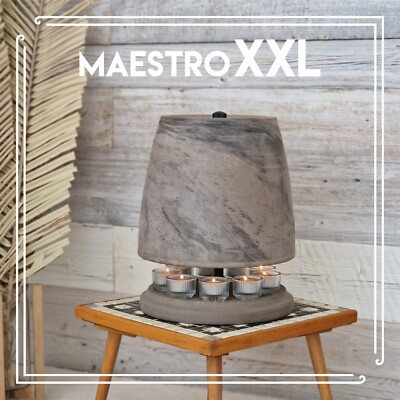 NTRY Home  Teelichtofen - MAESTRO XXL Ø28 - Doppelwandig - Tischofen -Black-Line