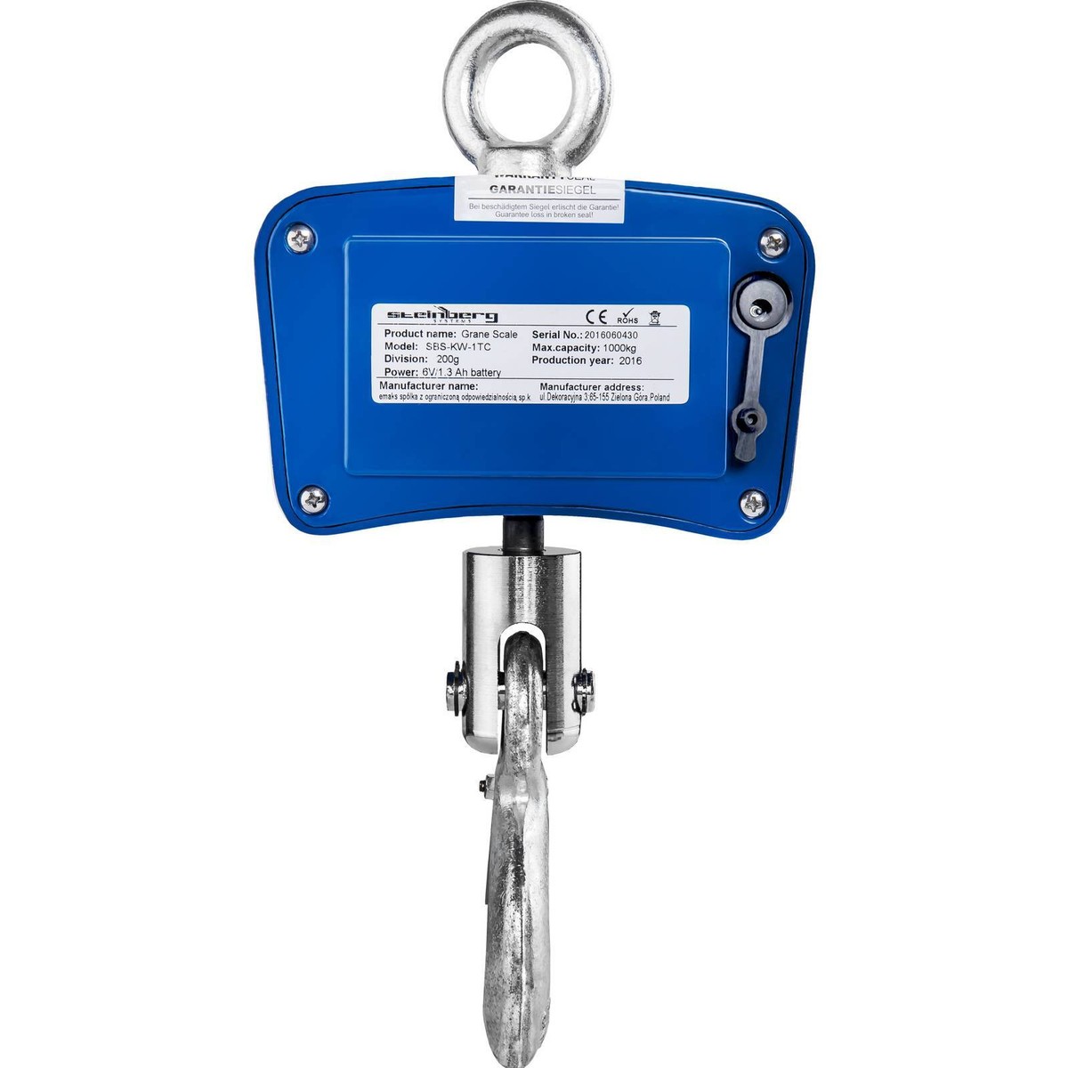 Bilancia A Gancio Digitale Steinberg - 1000kg Capacità, 500g Precisione, LCD, Per Pesature Industriali - Foto 3