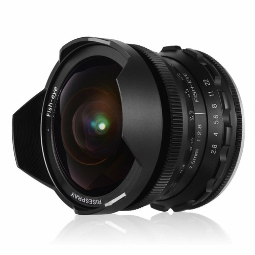 RISESPRAY 7.5mm f/2.8 Fisheye Lens for Fuji Fujifilm FX Mount Cameras