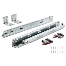 6 Pairs of 18" Heavy Duty Drawer Bottom Side Mount Rails Soft-Close Noiseless