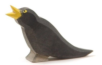 Ostheimer16801 Amsel schwarz-gelb aus Holz vom Fachhändler