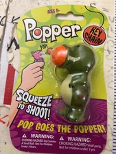 NEW NIB Hog Wild "Dino Dinosaur" Keychain Popper Foam Ball Launcher