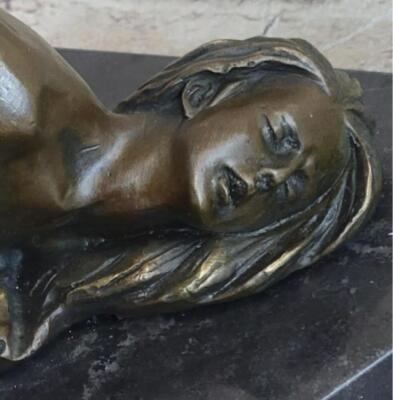 Signed Original Mavchi Wicked Nude Bronze Sculpture Marble Statue