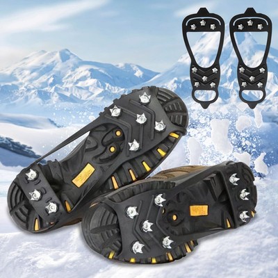 2 Paar Steigeisen Schuhspikes Spikes für Schuhe Winter Steigeisen für Wanders...