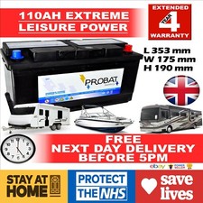 12V 110AH  LEISURE BATTERY HEAVY DUTY LOW HEIGHT (110 AH AMP) 110 AMP DUAL PURP