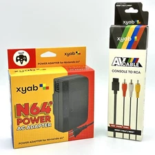 Brand New Nintendo 64 N64 AC Power Supply Brick NUS-002 AC Adapter + AV Cable