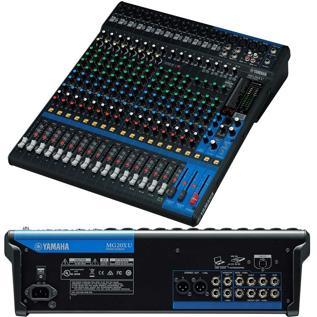【美品】Yamaha MG20XU デジタルミキサー MG20XU 20-Channel Mixer with USB and Effects - Yamaha USA