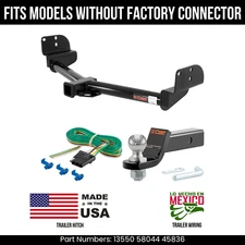 For 04-05 Ford Explorer Trailer Hitch 4 Pin Wiring 2" Ball Fit w/o OE Conn. Curt