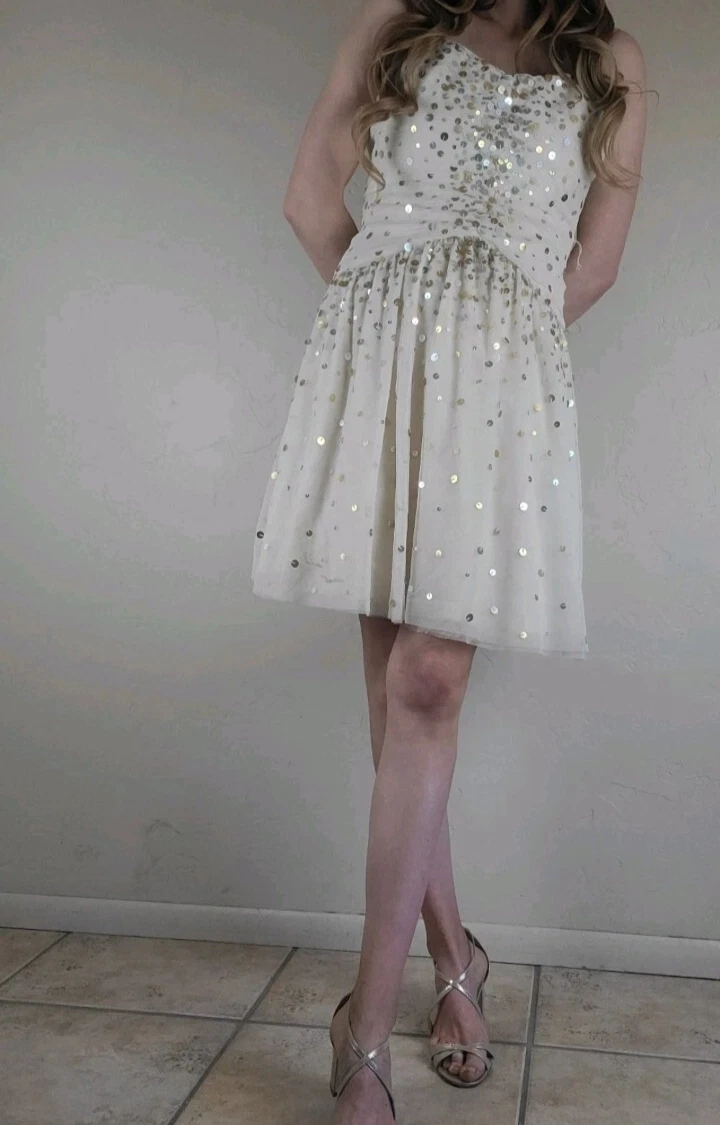 bcbg white beaded dress Bubble Mini Dress Jasmine / 2