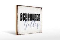 Holzschild Spruch 40X30 Cm Schrauber Gottes Mechaniker Deko Schild