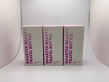 Lot of 3 NEW Macy's Smarter Beauty Dual Purpose Refillable Travel Bottle