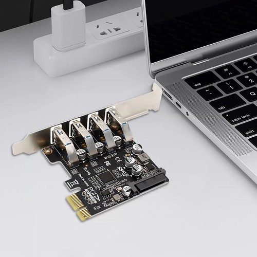 4 Port PCI-E To USB 3.0 HUB PCI Express Expansion Card Adapter 5Gbps PH64 VL805 - Picture 6 of 8