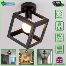 Pack of 4 Retro Industrial Geometric Design Ceiling Pendant Light Fixture in UK