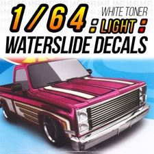 1/64 83 CHEVY SILVERADO C10 Head Tail Light WaterSlide Decal for Hot Wheels