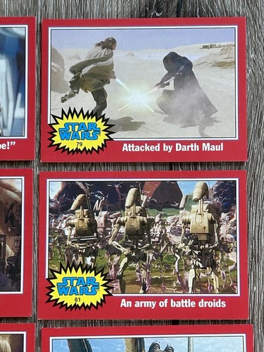 Star Wars Red Cards 2004 Topps Heritage Lot of 10 - Afbeelding 4 van 24