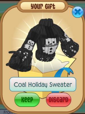 Animal Jam Classic (AJC) | Coal Holiday Sweater (READ DESCRIPTION)