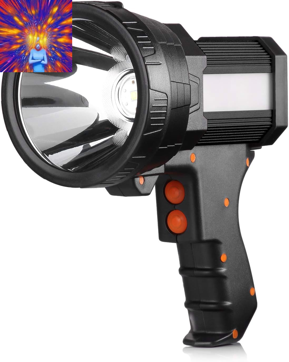 Rechargeable Spotlight,Spot Lights Hand Held Large Flashlight 1000,000 Lumens Ha